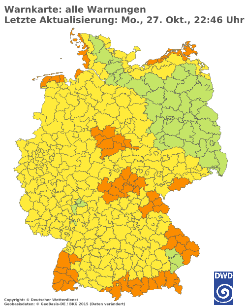 Aktuelle Wetterwarnungen für Göttingen