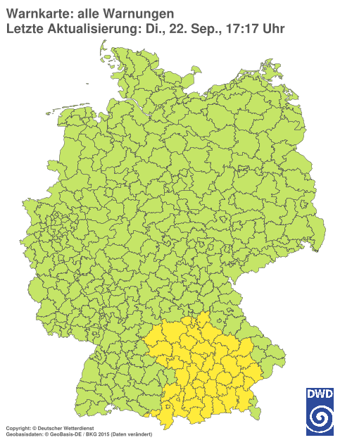 Aktuelle Wetterwarnungen für Göttingen