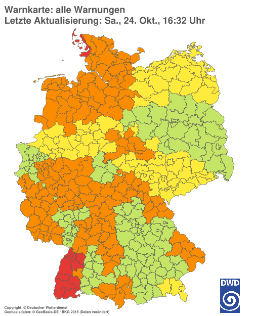 Aktuelle Wetterwarnungen für Göttingen